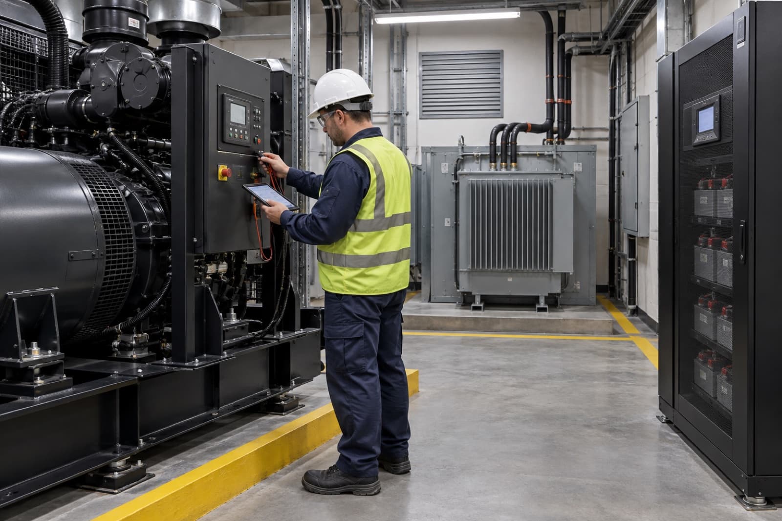 Jeneratör, transformatör, UPS ve akümülatör kontrolleri