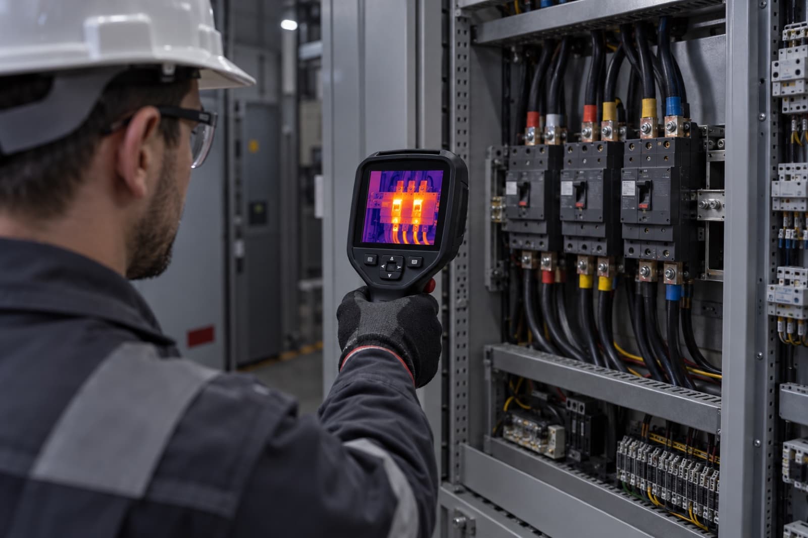 Termal kamera ile elektrik panosu incelemesi